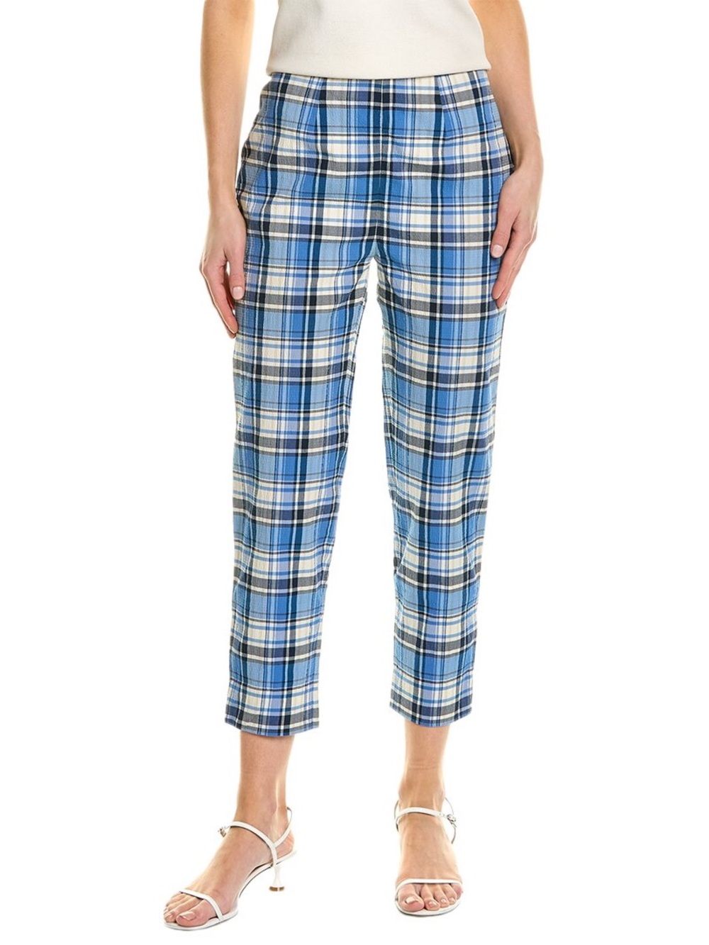 Frances Valentine Petrie Pants Plaid Cropped Straight-Leg